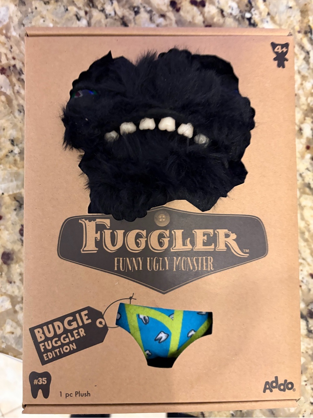 Fugler Budgie Edition #35, Black Furry Teeth Creature Addo